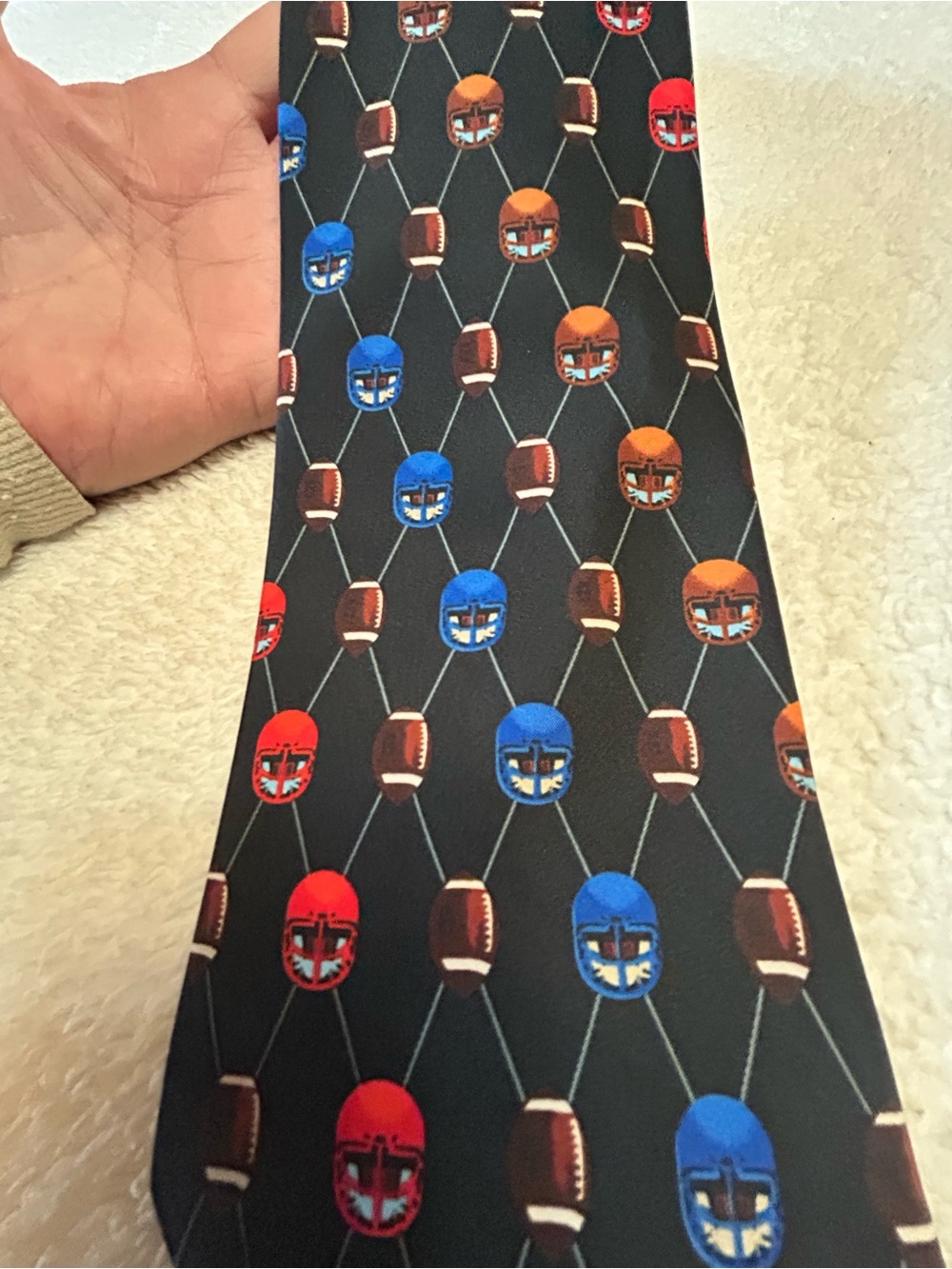 🎁3 for $30 - Footballs & Helmets Necktie